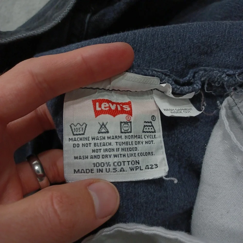 Vintage‎ Levis 501 Jeans Mens 38x34 Actual 34x34 Black Made In USA 501-0660